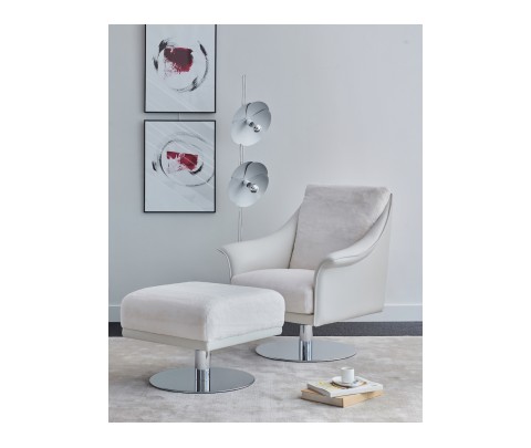 Fauteuil relax design luxe blanc | Duvivier Canapés