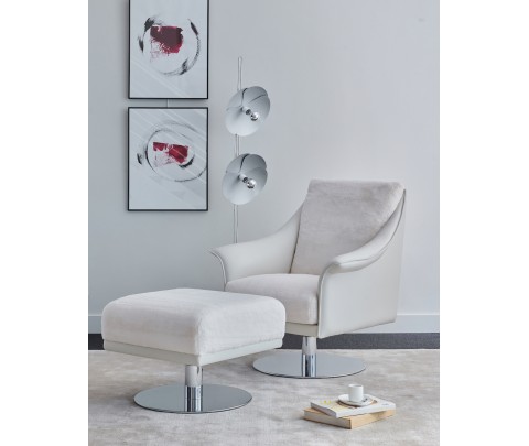 Fauteuil relax design luxe blanc | Duvivier Canapés