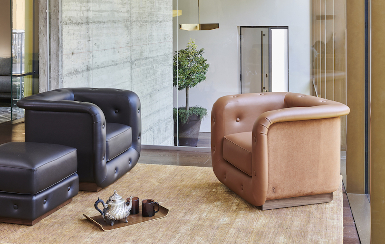 Fauteuil club designer luxe Serge